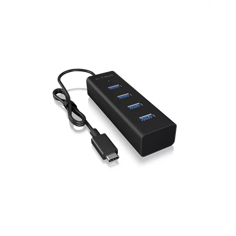 ICY BOX IB-HUB1409-C3 USB 3.2 Gen 1 (3.1 Gen 1) Type-C 5000 Mbit/s Schwarz