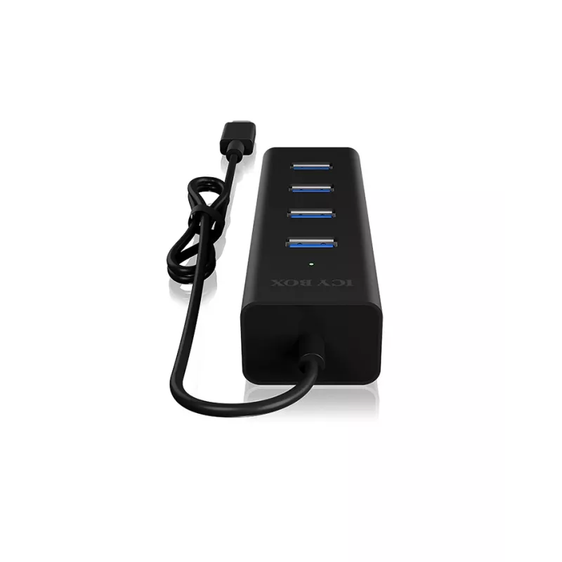ICY BOX IB-HUB1409-C3 USB 3.2 Gen 1 (3.1 Gen 1) Type-C 5000 Mbit/s Schwarz