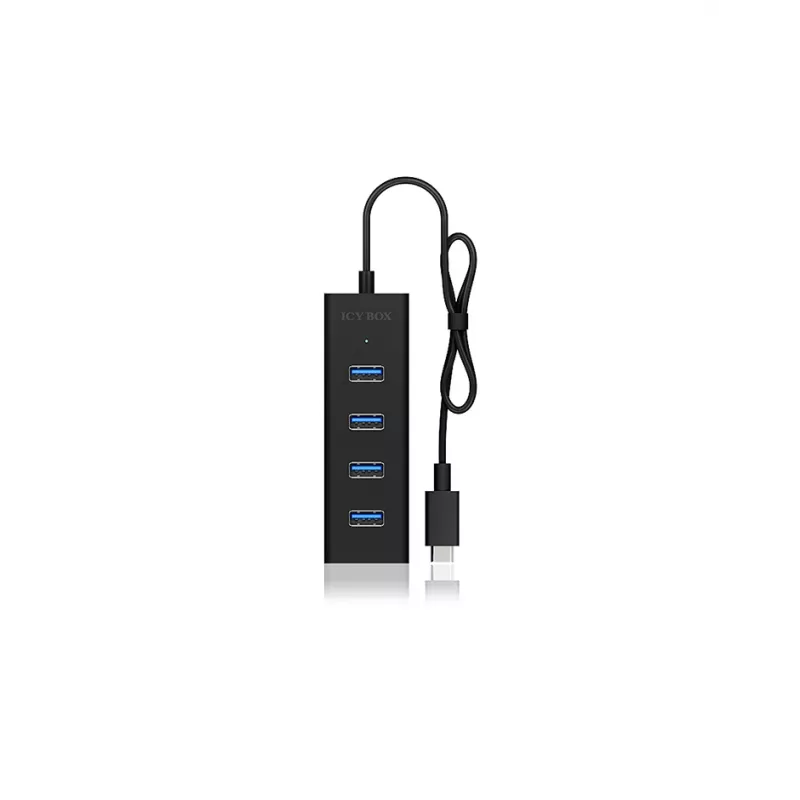 ICY BOX IB-HUB1409-C3 USB 3.2 Gen 1 (3.1 Gen 1) Type-C 5000 Mbit/s Schwarz