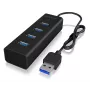 ICY BOX IB-HUB1409-U3 USB 3.2 Gen 1 (3.1 Gen 1) Type-A 5000 Mbit/s Schwarz