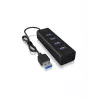 ICY BOX IB-HUB1409-U3 USB 3.2 Gen 1 (3.1 Gen 1) Type-A 5000 Mbit/s Schwarz