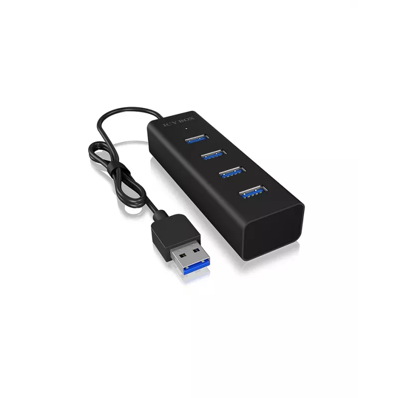 ICY BOX IB-HUB1409-U3 USB 3.2 Gen 1 (3.1 Gen 1) Type-A 5000 Mbit/s Schwarz