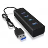 ICY BOX IB-HUB1409-U3 USB 3.2 Gen 1 (3.1 Gen 1) Type-A 5000 Mbit/s Schwarz
