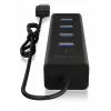 ICY BOX IB-HUB1409-U3 USB 3.2 Gen 1 (3.1 Gen 1) Type-A 5000 Mbit/s Schwarz