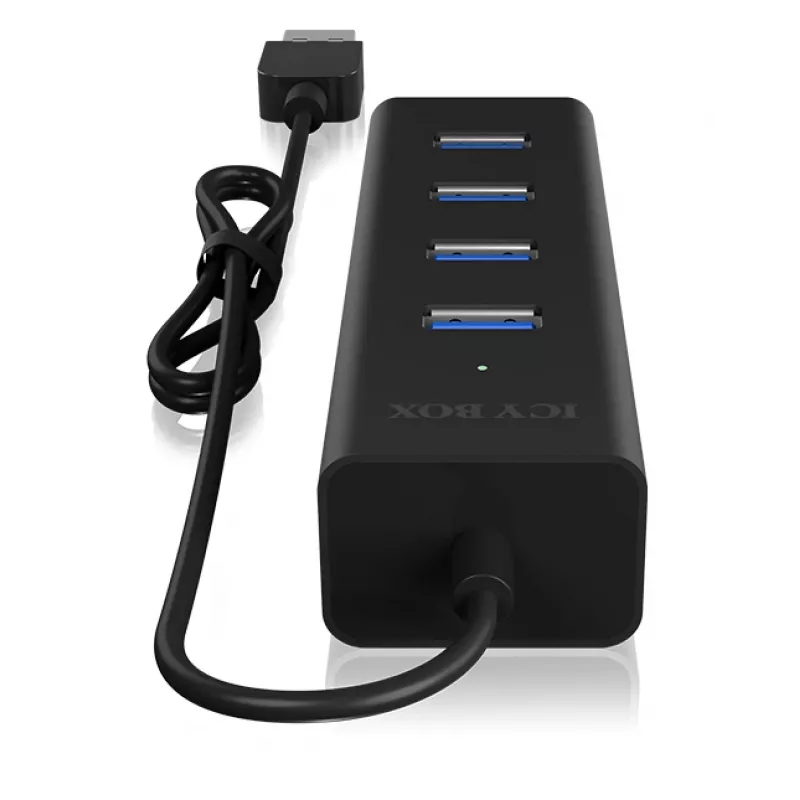 ICY BOX IB-HUB1409-U3 USB 3.2 Gen 1 (3.1 Gen 1) Type-A 5000 Mbit/s Schwarz