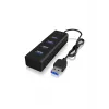 ICY BOX IB-HUB1409-U3 USB 3.2 Gen 1 (3.1 Gen 1) Type-A 5000 Mbit/s Schwarz