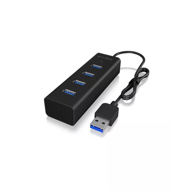 ICY BOX IB-HUB1409-U3 USB 3.2 Gen 1 (3.1 Gen 1) Type-A 5000 Mbit/s Schwarz