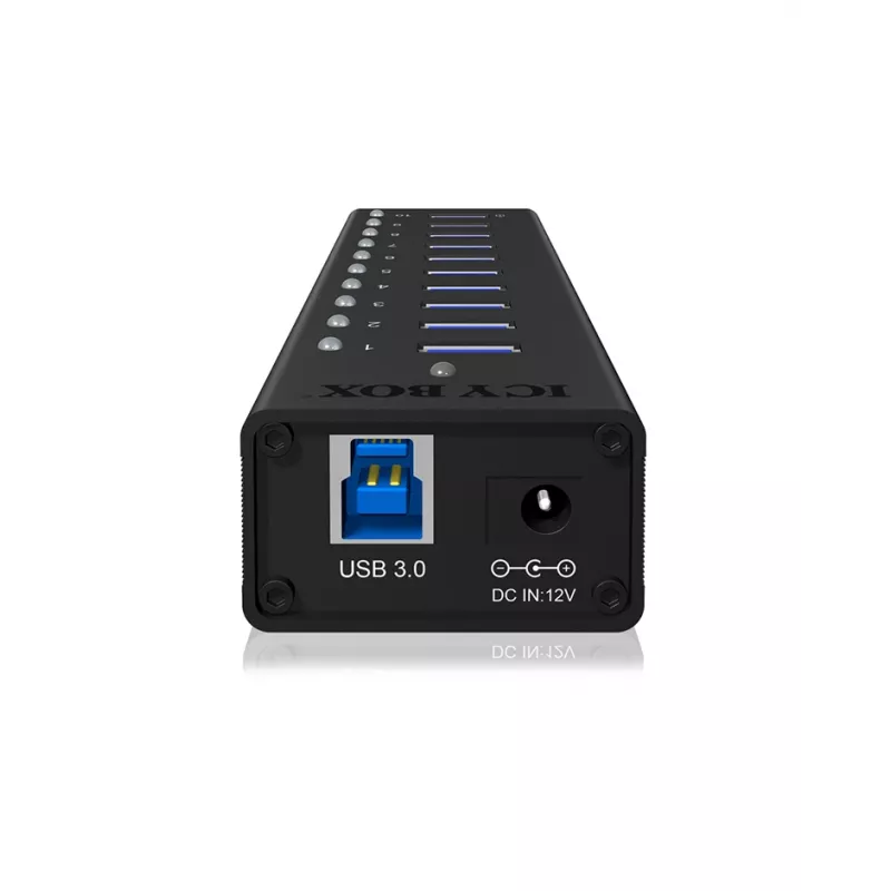 ICY BOX IB-AC6110 USB 3.2 Gen 1 (3.1 Gen 1) Type-B 5000 Mbit/s Schwarz