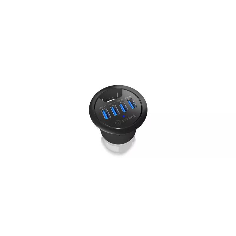 ICY BOX IB-HUB1403 USB 3.2 Gen 1 (3.1 Gen 1) Typ-A 5000 Mbit/s Schwarz