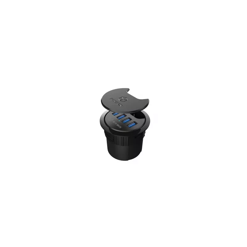 ICY BOX IB-HUB1403 USB 3.2 Gen 1 (3.1 Gen 1) Typ-A 5000 Mbit/s Schwarz