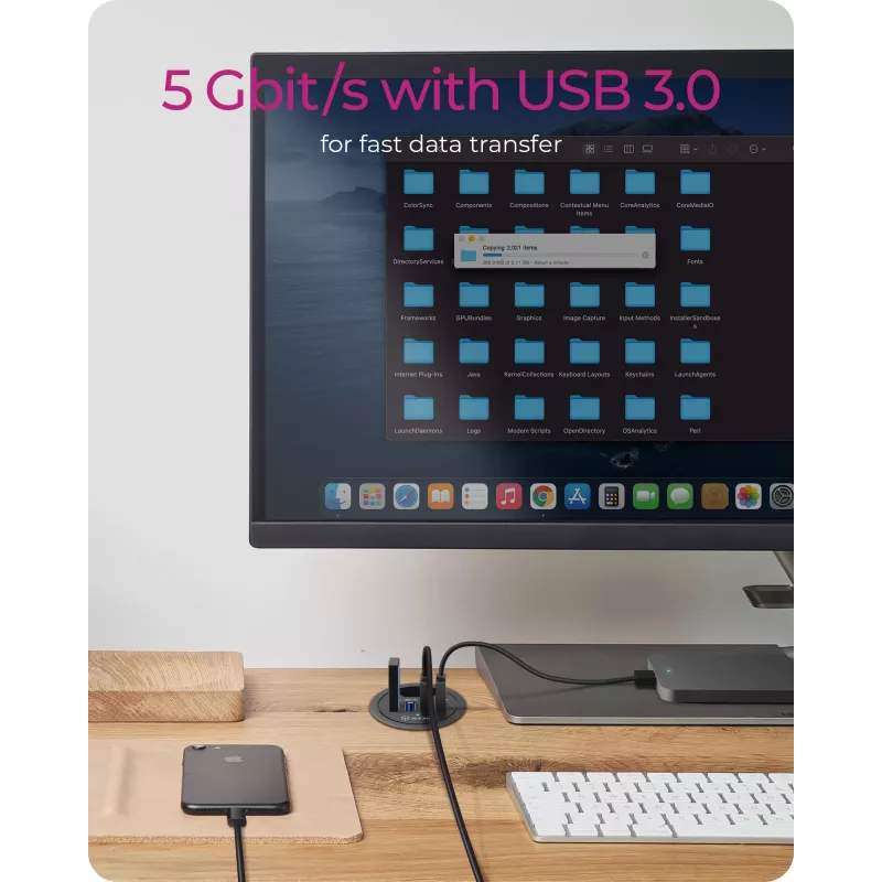 ICY BOX IB-HUB1403 USB 3.2 Gen 1 (3.1 Gen 1) Typ-A 5000 Mbit/s Schwarz