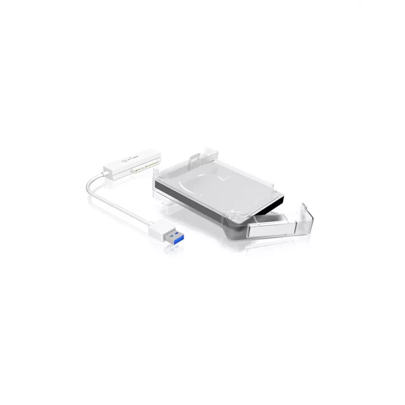 ICY BOX IB-AC703-U3 HDD/SSD-Gehäuse Weiß 2,5 Zoll