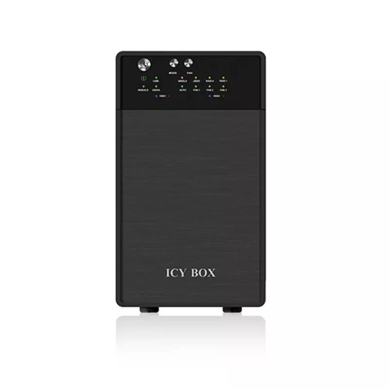 ICY BOX IB-RD3620SU3 Disk-Array 0 TB Desktop Schwarz