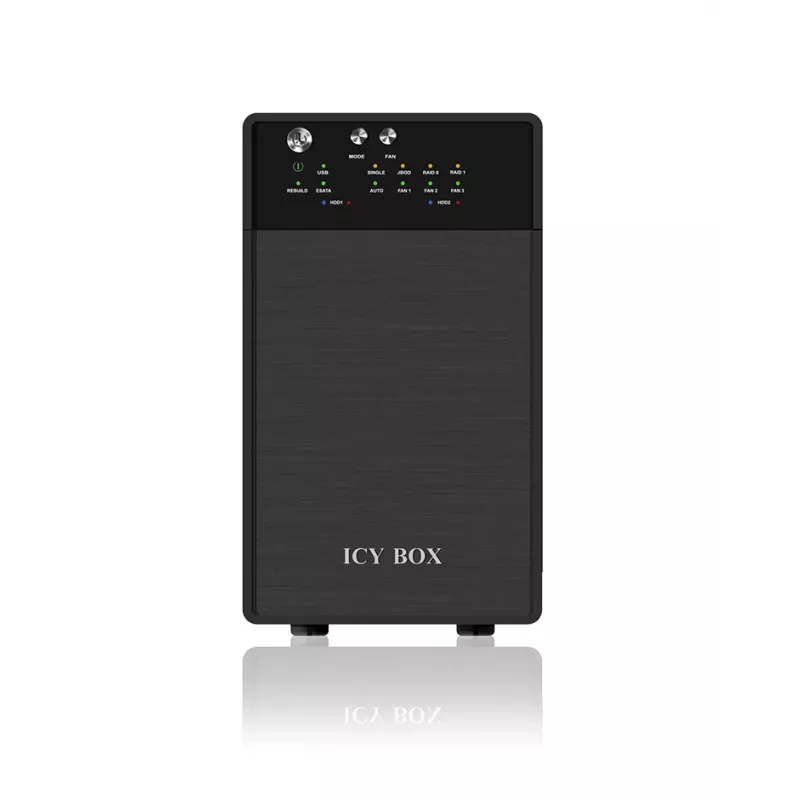 ICY BOX IB-RD3620SU3 Disk-Array 0 TB Desktop Schwarz