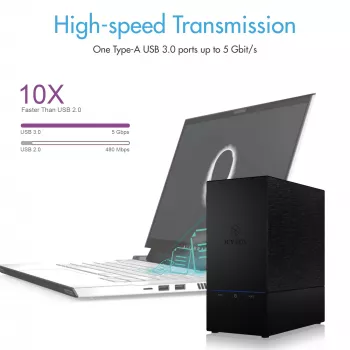 ICY BOX IB-RD3621U3 HDD/SSD-Gehäuse Schwarz 3,5 Zoll
