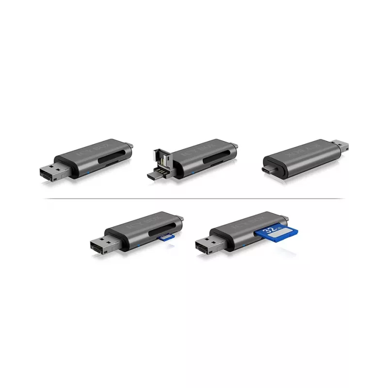 ICY BOX IB-CR200-C Kartenleser USB 2.0 Schwarz