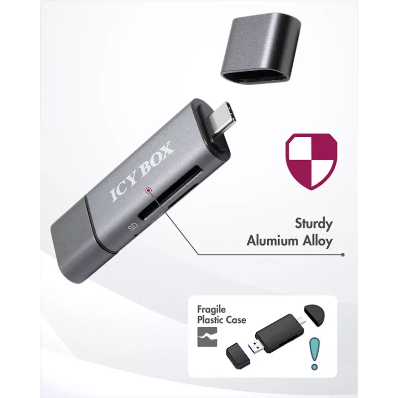 ICY BOX IB-CR200-C Kartenleser USB 2.0 Schwarz