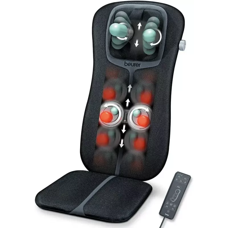Massagesitzauflage Beurer MG 254 — Shiatsu-Rücken- und Nackenmassagegerät, Wärmefunktion, schwarz, 5,4 kg