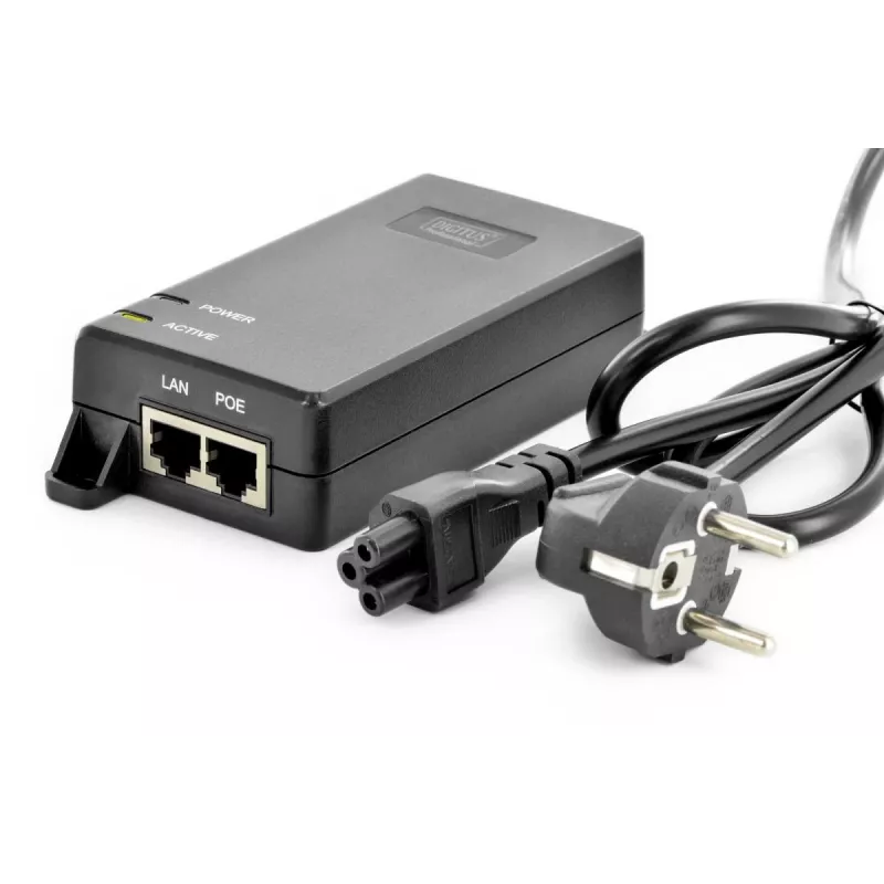 DIGITUS PoE+ Injektor, 802.3at 10/100/1000 Mbps Ausgang max. 48V, 30W