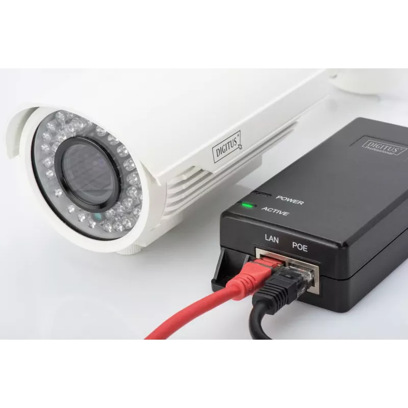 DIGITUS PoE+ Injektor, 802.3at 10/100/1000 Mbps Ausgang max. 48V, 30W