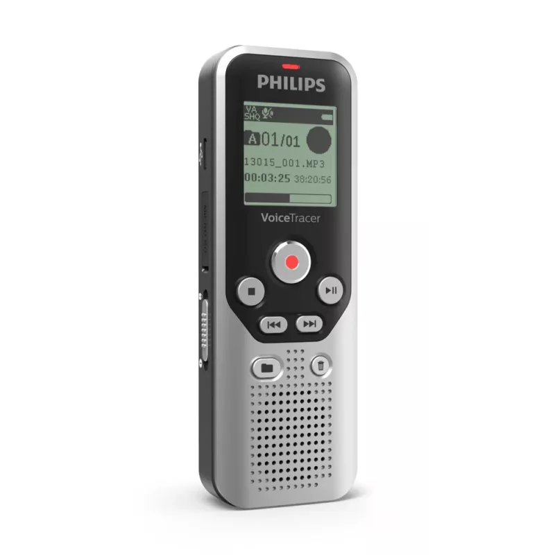 Philips DVT1250 Diktiergerät Interner Speicher & Flash-Karte Schwarz, Grau