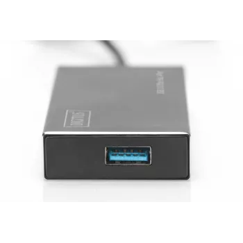 DIGITUS USB 3.0 Hub, 4-fach inkl. 5V/2A Netzteil Aluminiumgehäuse