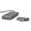 DIGITUS USB 3.0 Hub, 4-fach inkl. 5V/2A Netzteil Aluminiumgehäuse