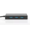DIGITUS USB 3.0 Hub, 4-fach inkl. 5V/2A Netzteil Aluminiumgehäuse