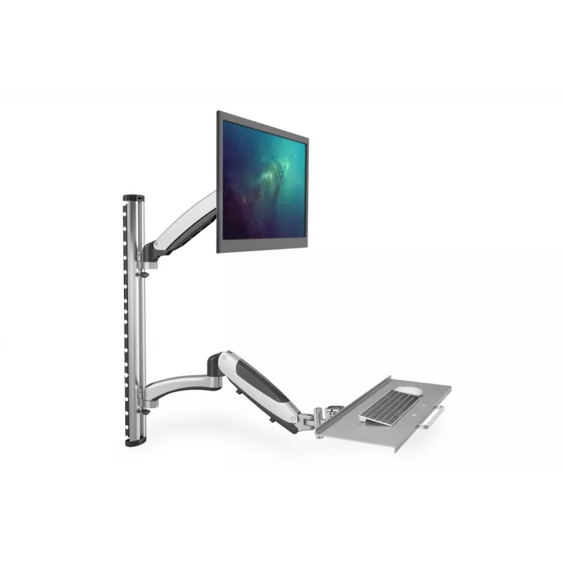 DIGITUS Flexible Wandhalterung für Arbeitsplätze für Monitor+Tastatur (DA-90354)