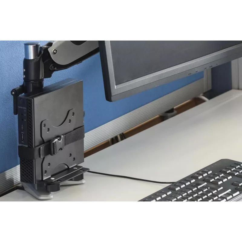 DIGITUS Multifunctional Mini Desktop PC holder for table, clamp or between a monitor mount inst. VESA 75x75, 100x100