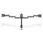 DIGITUS Triple Monitor Desk clamp mount, Schwarz 90degree Swivel,45degree Tilt,rotate 360degree,15-27in TFT, max load 3x8Kg,VESA max100x100
