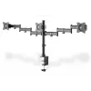 DIGITUS Triple Monitor Desk clamp mount, Schwarz 90degree Swivel,45degree Tilt,rotate 360degree,15-27in TFT, max load 3x8Kg,VESA max100x100