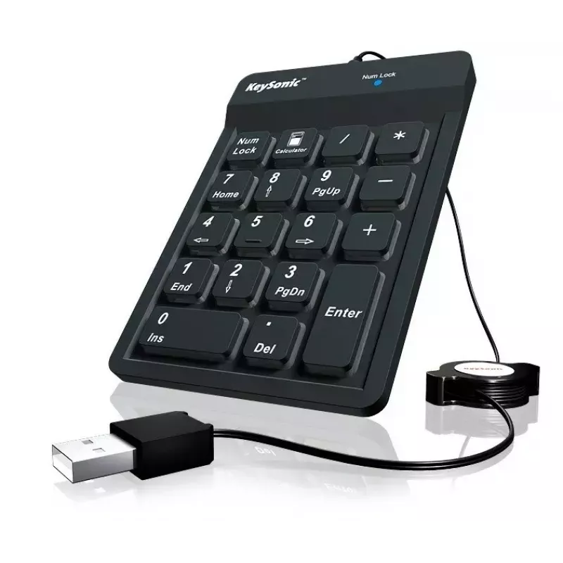 KeySonic ACK-118BK numerisches Tastenfeld Universal USB Schwarz