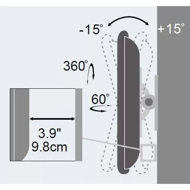 Techly Wandhalterung für LCD LED 13-30 Zoll, voll beweglich, weiß