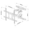 Techly 40-80 Ultra schlank Full Motion LCD TV Wandhalterung Schwarz” ICA-PLB 172L