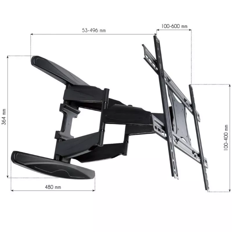 Techly 40-80 Ultra schlank Full Motion LCD TV Wandhalterung Schwarz” ICA-PLB 172L