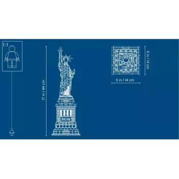 LEGO Architecture Freiheitsstatue 21042 Bauset — 1.685 Teile, detailliertes Modell der Freiheitsstatue