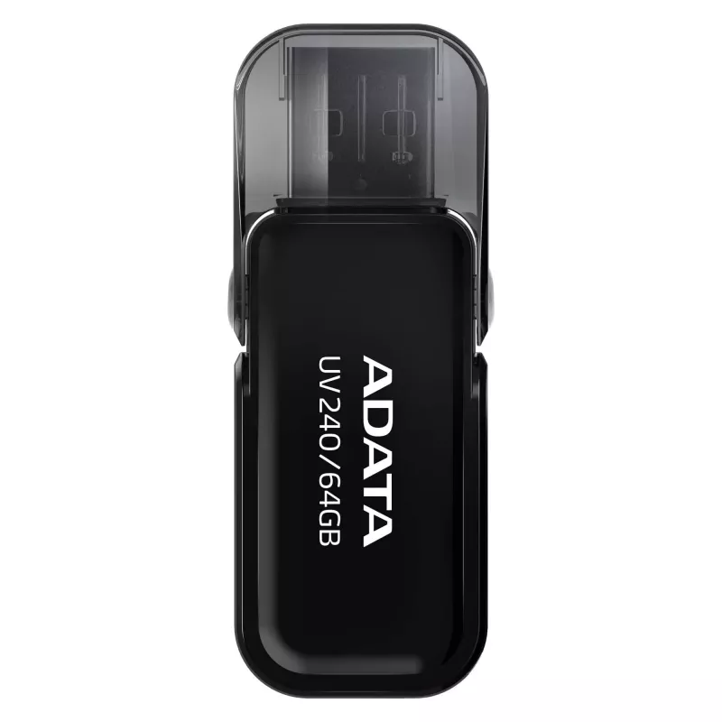 USB-Stick ADATA USB Typ-A 2.0 64 GB UV240, schwarz, Kappendesign
