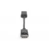DIGITUS ASSMANN DisplayPort-Adapterkabel, DP - HDMI Typ A M/F, 20 cm mit Verriegelung, HDMI Ver. 2.0, aktiv, CE, gold, schwarz
