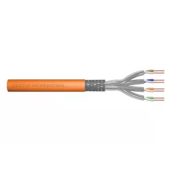DIGITUS Installationskabel - Cat 7 - S/FTP - AWG 23/1 - simplex - 100m - Orange