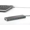 DIGITUS USB 3.0 Hub, 7-Port inkl. 5V/3,5A Netzteil, Aluminiumgehäuse