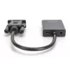 DIGITUS VGA zu HDMI Konverter + Audio (3,5mm) Full HD (1080p), Kabeltyp 15cm schwarz
