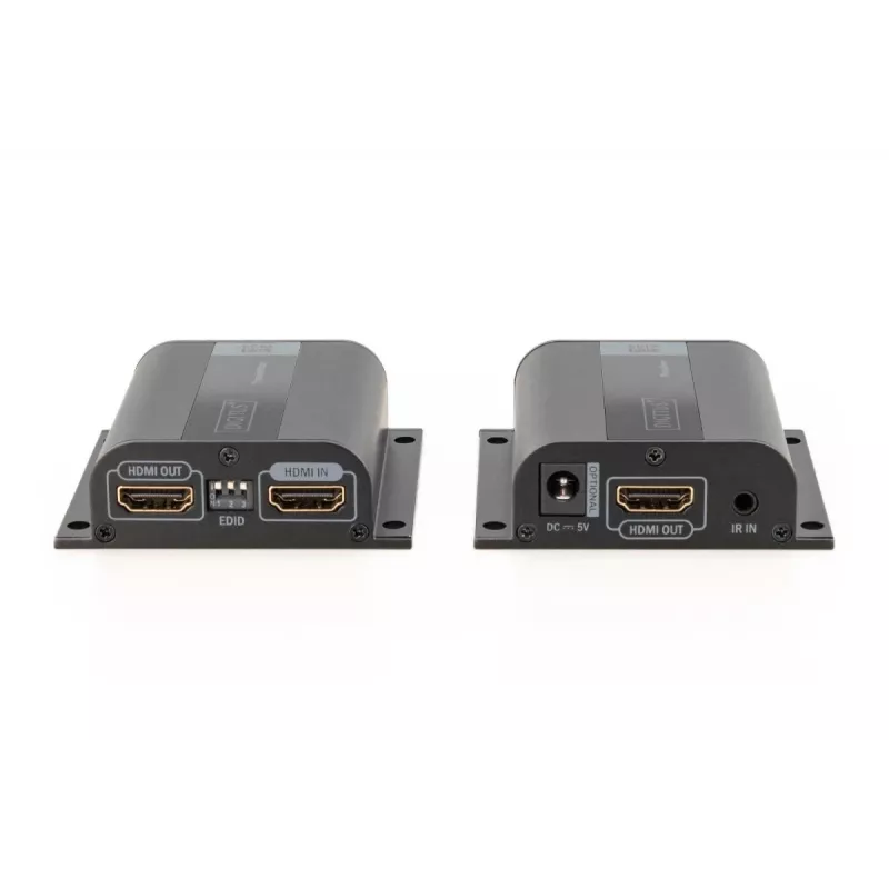 DIGITUS HDMI Extender Set, 50 m über Netzwerkkabel (CAT6/6a/7), EDID, 1x HDMI Loop-Out, FHD 1080p