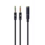 Audio-Adapter Gembird CCA-418M 3,5 mm Buchse auf 2×3,5 mm Stecker, 0,2 m, schwarz