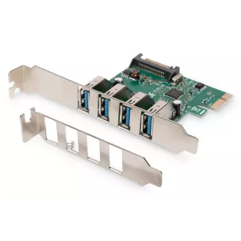DIGITUS USB 3.0, 4 Port, PCI-Express-Erweiterungskarte 4 Ports A/F extern, VL805 Chipsatz