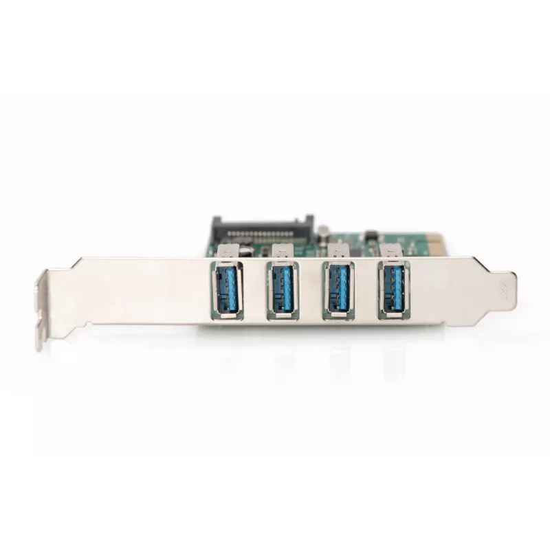 DIGITUS USB 3.0, 4 Port, PCI-Express-Erweiterungskarte 4 Ports A/F extern, VL805 Chipsatz