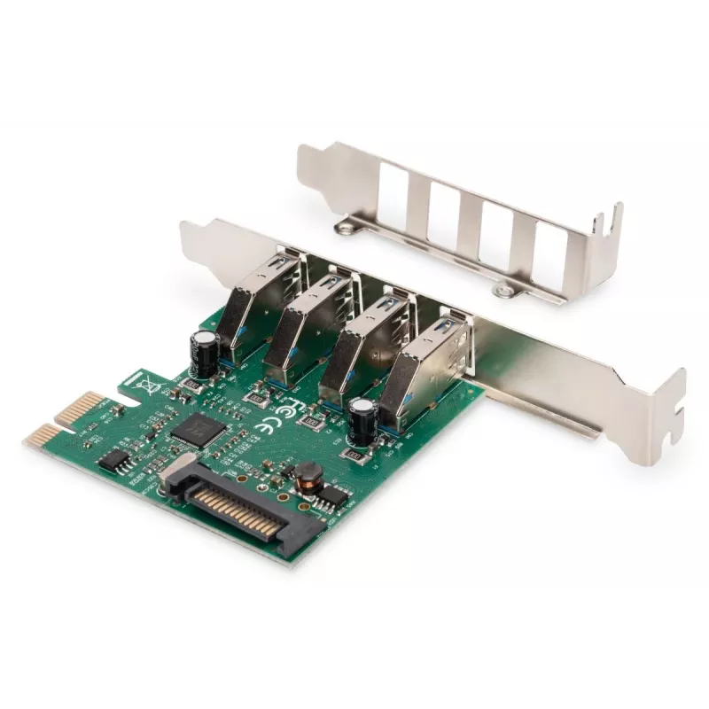 DIGITUS USB 3.0, 4 Port, PCI-Express-Erweiterungskarte 4 Ports A/F extern, VL805 Chipsatz