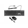 Kabelgebundenes Tastatur-Maus-Set IBOX IKMS606 — Full-Size-QWERTY-UK-Englisch-Tastatur, USB, schwarz, Maus 800 DPI