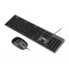 Kabelgebundenes Tastatur-Maus-Set IBOX IKMS606 — Full-Size-QWERTY-UK-Englisch-Tastatur, USB, schwarz, Maus 800 DPI
