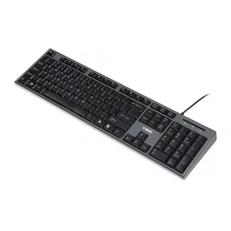 Kabelgebundenes Tastatur-Maus-Set IBOX IKMS606 — Full-Size-QWERTY-UK-Englisch-Tastatur, USB, schwarz, Maus 800 DPI